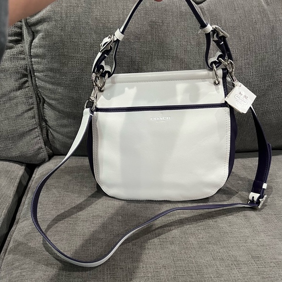 Coach Legacy White Purple Archival Crossbody Bag - Picture 3 of 8
